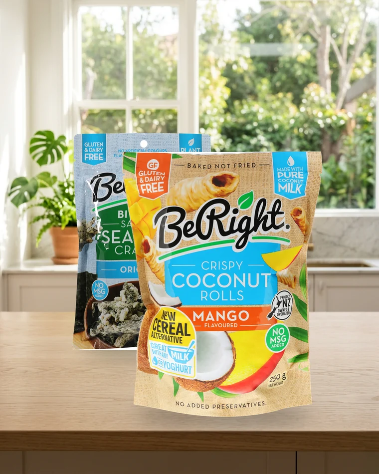 Be Right — Seaweed Crackle & Coconut Rolls Mango