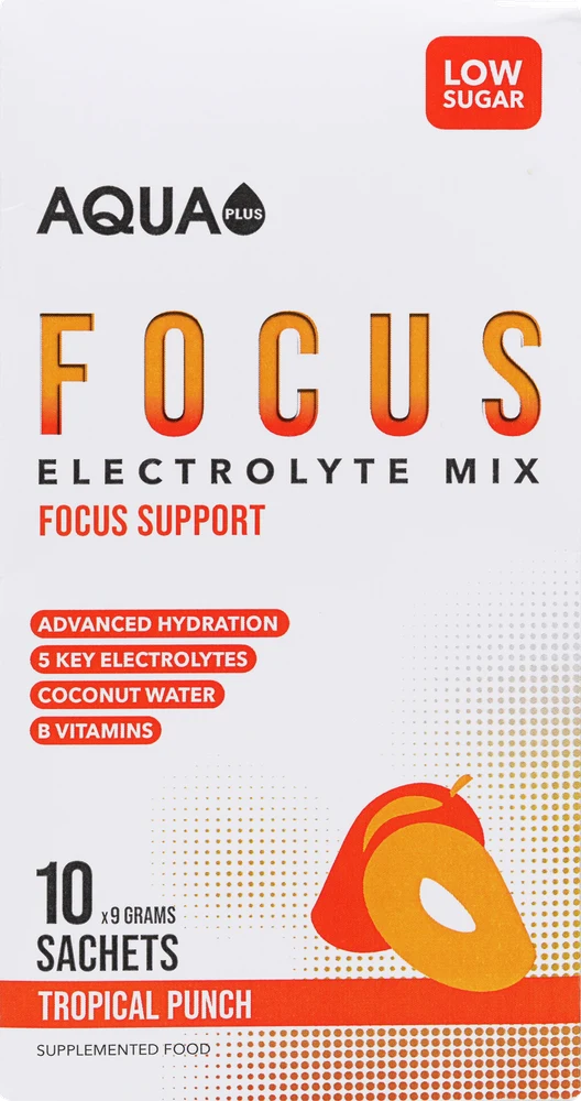 Aqua Plus Focus electrolyte sachets box