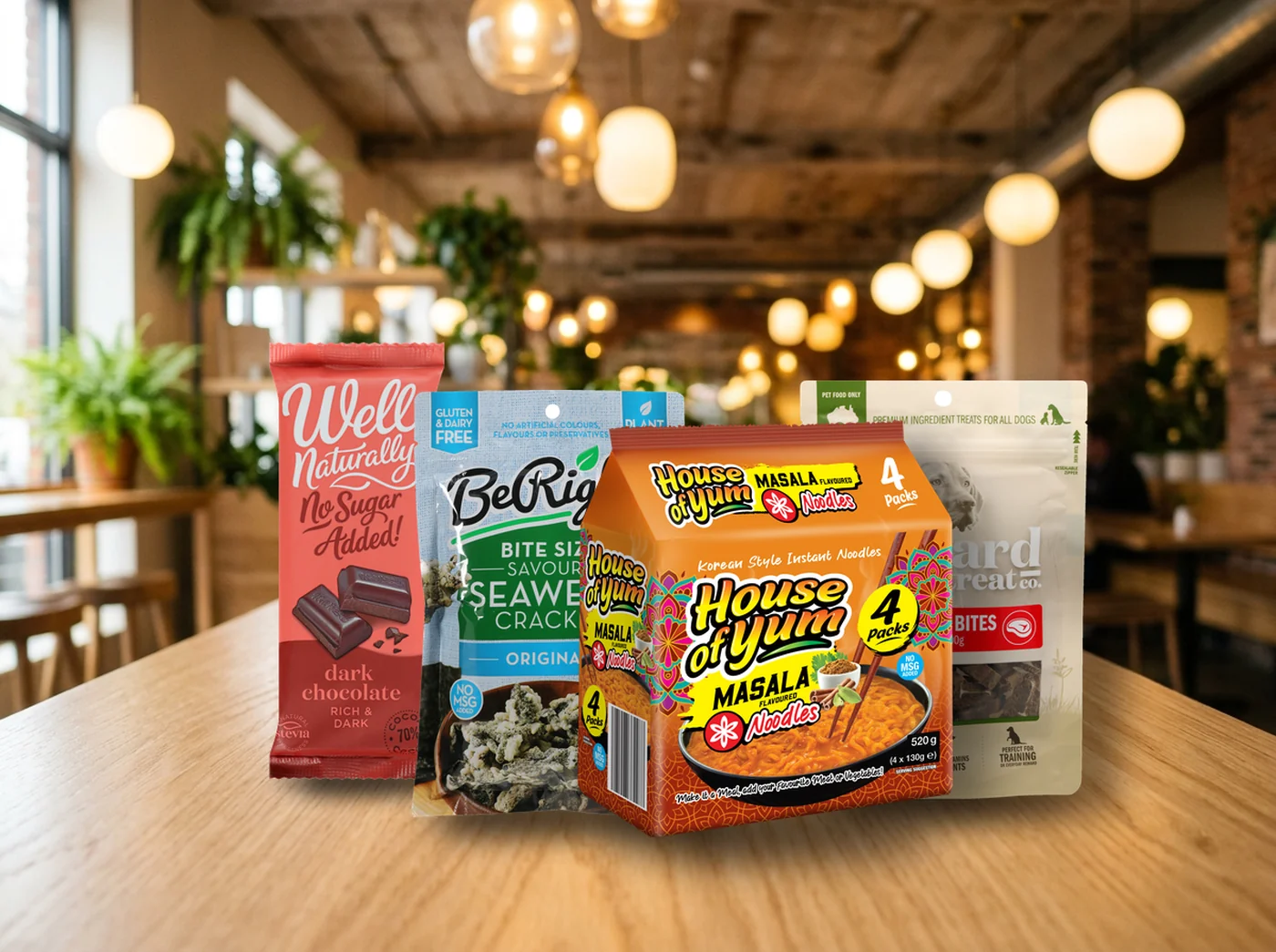 Alliance Trading product range on a sunlit counter